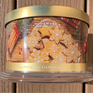 🆕GRANDMAS GINGERBREAD HARRY SLATKIN HOMEWORX 4 WICK, 18oz CANDLE NWTS!!